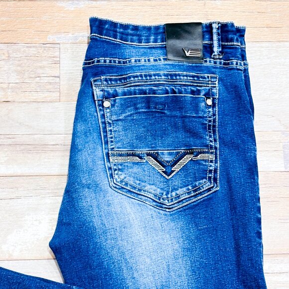 VINCENT D'AMÉRIQUE | Faded Blue Straight Leg Jeans Men’s | Size 38 * - Picture 2 of 11